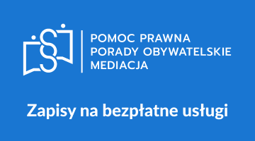 Hiperłącze do zapisów na bezpłatne usługi pomocy prawnej, mediacja